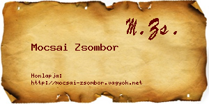Mocsai Zsombor névjegykártya