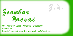 zsombor mocsai business card